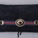 Suede Concho Clutch - navy