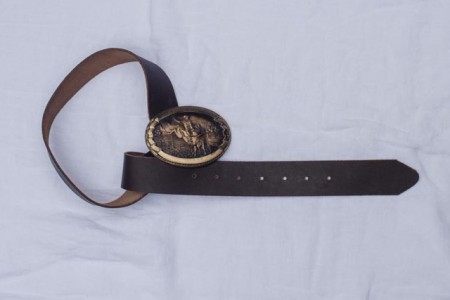 brass buckle cowboy jean belt